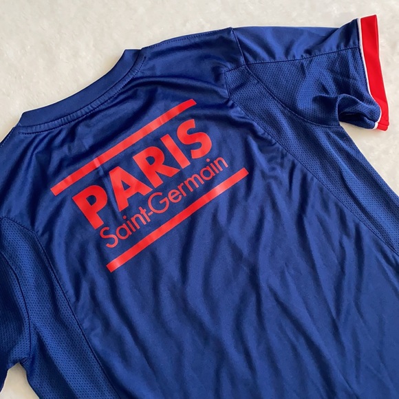{PSG} Paris Saint-Germain FC Soccer Team Fan Jersey Style Pullover Blue/Red 14A - Picture 2 of 16